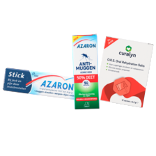 Curalyn ORS per stuk 5.99
Azaron anti muggen spray 13.99
Azaron stick per stuk 8.99